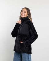 Poleron mujer Polar shaggy bonded Negro Negro Polemic