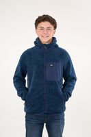 Poleron Micropolar Full Zipper y gorro Azul wi8308 Polemic