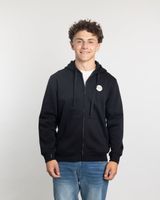 Poleron con cierre y gorro Invierno Negro niño POLEMIC