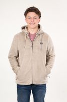 Poleron Bonded Shaggy con gorro Crudo wi8301 Polemic