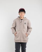 Poleron con cierre y gorro Invierno Beige niño POLEMIC