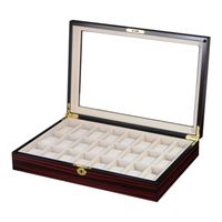 Caja 24 Relojes Madera Interior Terciopelo