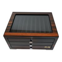 Caja de lujo Madera Ebano para 24 Lapiceras