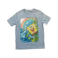 Polera Bob Esponja Arcoiris Celeste Niño
