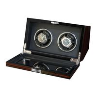 Caja Watch Winder Madera 2 Relojes Exhibidor Lujo