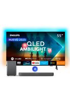 QLED Ambilight TV 55"" PUD8250 + Soundbar TAB5309 Performance