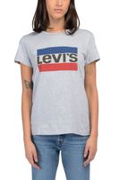Polera Mujer Regular Fit Lisa con Logo Sportswear Gris Levis 17369-1691