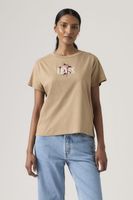 Polera Mujer Graphic Boxy Tshirt Café Levis A8804-0067