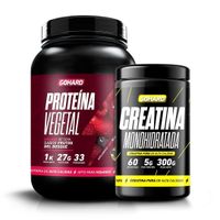 PACK PROTEÍNA VEGETAL FRUTOS DEL BOSQUE + CREATINA MONOHIDRATADA 300GR SIN SABOR - GOHARD