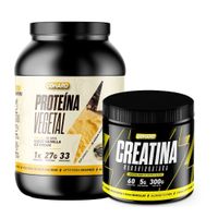 PACK PROTEÍNA VEGETAL VAINILLA + CREATINA MONOHIDRATADA  60 SERVICIOS GOHARD