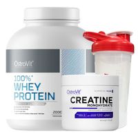 100% Whey Protein 2000gr Tiramisü + Creatina monohidratada 300gr + shaker 750ml