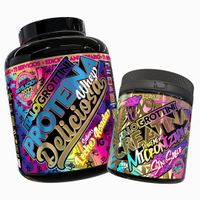 CREATINA MONOHIDRATADA 300 GR PACK PROTEÍNA WHEY  LECHE ASADA 5 LB