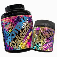 CREATINA MONOHIDRATADA 300 GR PACK PROTEÍNA WHEY CREME BRULEE 5 LB