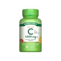 VITAMINA C 60 TABLETAS MASTICABLES + FRUTOS DE ROSA SILVESTRE 1000MG - NATURE'S TRUTH