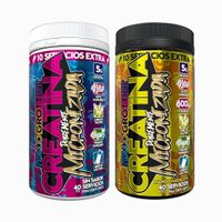 2 FRASCOS CREATINA MONOHIDRATO - 40 SERV C/U - Italo grottini - SIN SABOR Y MANGO MARACUYA