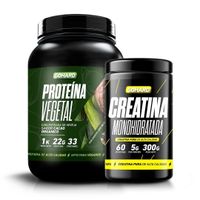 PACK PROTEÍNA VEGETAL CACAO ORGANICO + CREATINA MONOHIDRATADA 300GR SIN SABOR - GOHARD