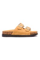Sandalia Mujer Camel Arlequin Chancleta