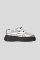 Zapato Cuero Gerda Constructor Plateado Landazuri