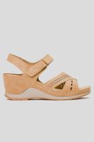 Sandalia Mujer Beige Milán Chancleta