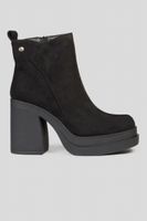 Botín Mujer Negro Gamuza Hiriko Boteli