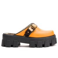 Zueco Cuero Chita Naranjo Suavecito