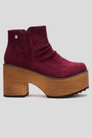 Botín Casual Mujer Burdeo Zahara Chinitown