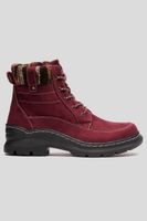 Botín Mujer Burdeo Kuire Chancleta