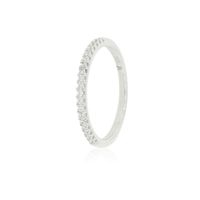 Anillo Plata Esterlina 925 Medio Cintillo con Circonita