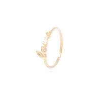 Anillo de Oro 18Kt Modelo Love Con Circon