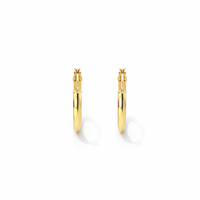 Aros Oro Amarillo 18kt Argollas Lisas 20MM