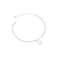 Pulsera de Plata Esterlina 925 Pulsera Tobillera Candado