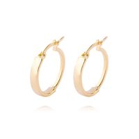 Aros de Oro 14kt Argolla Mitad Tubo 15mm