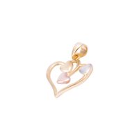 Colgante Oro Bicolor 18kt Cuatro Corazones