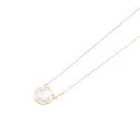 Collar Oro Bicolor 18kt Circonita Circular