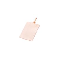 Colgante Oro Miel 18kt Placa Lisa