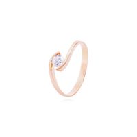 Anillo Oro Miel 18kt Ojo Circón