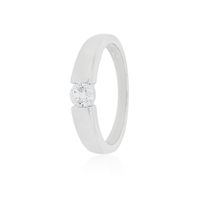 Anillo de Plata Esterlina 925 Solitario Union Circon