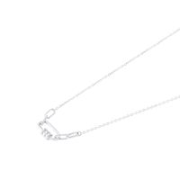 Collar Plata Esterlina 925 Rectángulo y Círculos Circonita