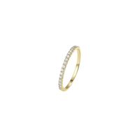 Anillo Oro Amarillo 14kt Cintillo Circonita Infinito