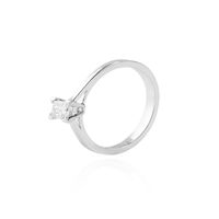 Anillo Compromiso Oro Blanco 18kt Diamantes 32 Pts