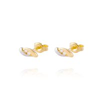 Aros de Oro 18kt Bicolor 2 Circones