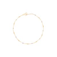 Tobillera Oro Amarillo 18kt Eslabones Tricolor