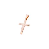 Colgante Oro Miel 18kt Cruz Cristo 17x30mm