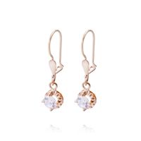 Aros Oro Miel 18kt Chatón Colgante