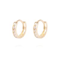 Aros de Oro 18Kt Argolla Pequeñas Circon