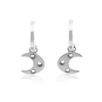 Aros de Plata Esterlina 925 Argollas Luna
