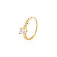 Anillo Oro Amarillo 18kt Corazón-Circonita