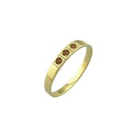 Anillo Oro 18kt Platino Tresillo Geométrico Circonita
