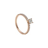 Anillo Oro Rosado 18kt Circonita 4MM