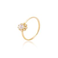Anillo Oro Amarillo 18kt Rosera Circonita
